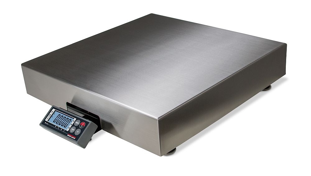 Rice Lake Weighing BenchPro BP-S Series Shipping Bench Scale, 300 lb x 0.1 lb, 20" x 20" stainless steel platter, NTEP approved