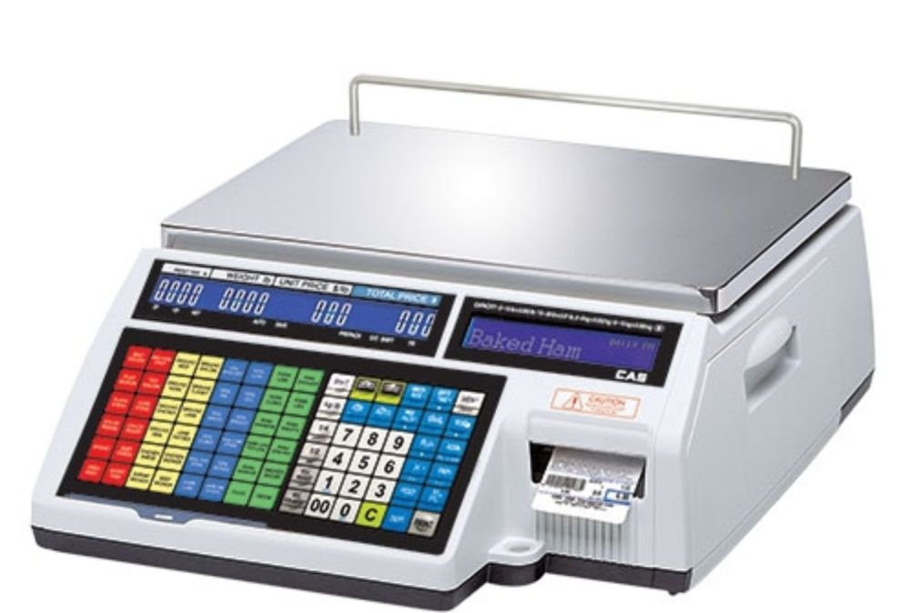CAS CL-5500 Series CL5500B-30NE Label Printing Scale with Ethernet capability, 15/30 lb x 0.005/0.01 lb, NTEP approved