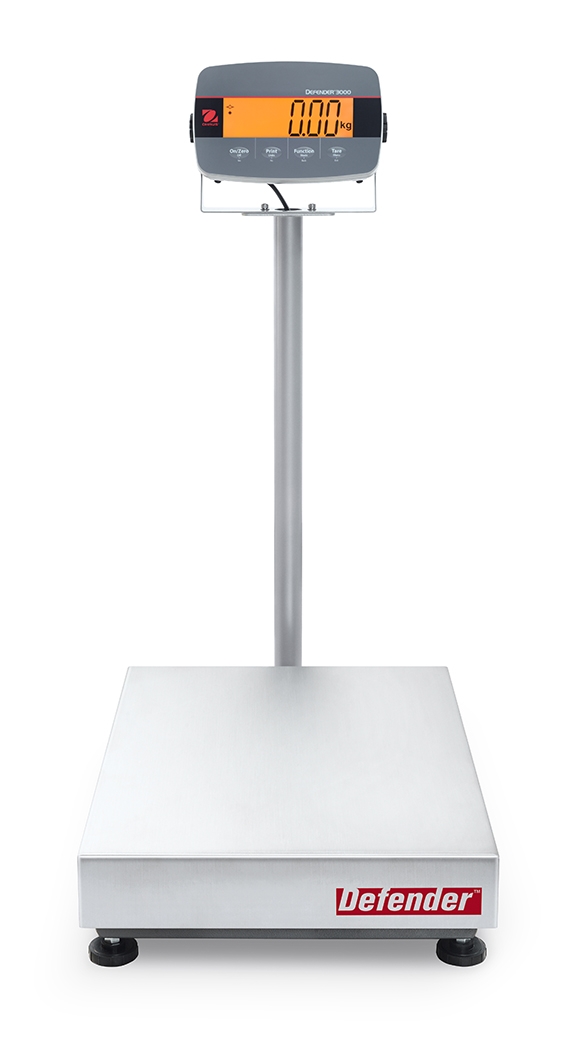 Ohaus D33P75B1L2 Defender 3000 Column Mount Bench Scale, 150 lb x 0.05 lb, NTEP Certified