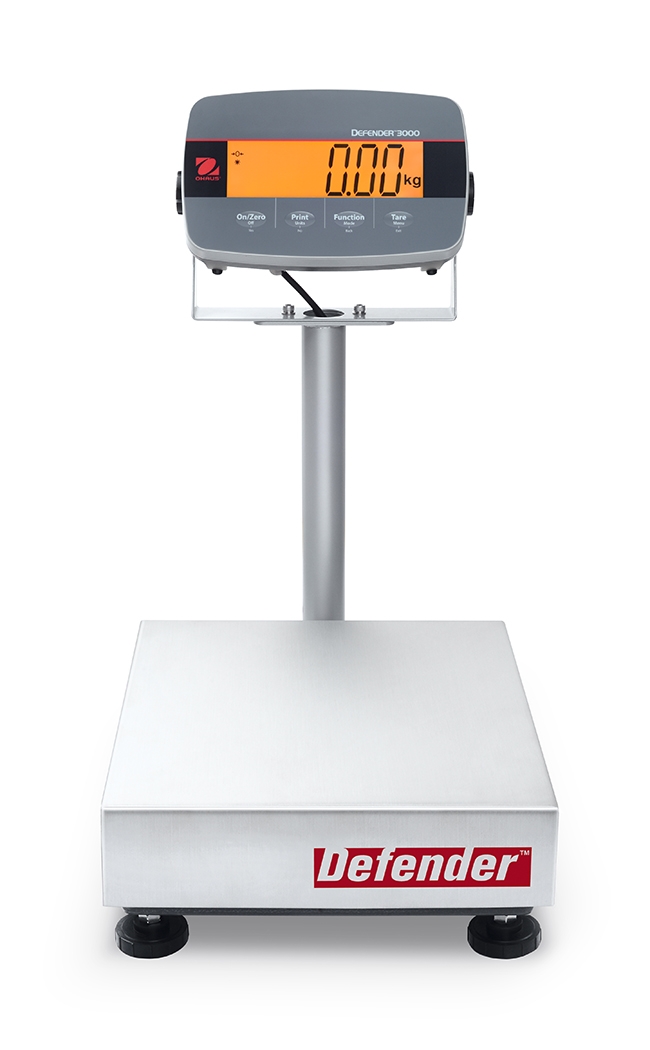 Ohaus D33P75B1R1 Defender 3000 Column Mount Bench Scale, 150 lb x 0.05 lb, NTEP Certified