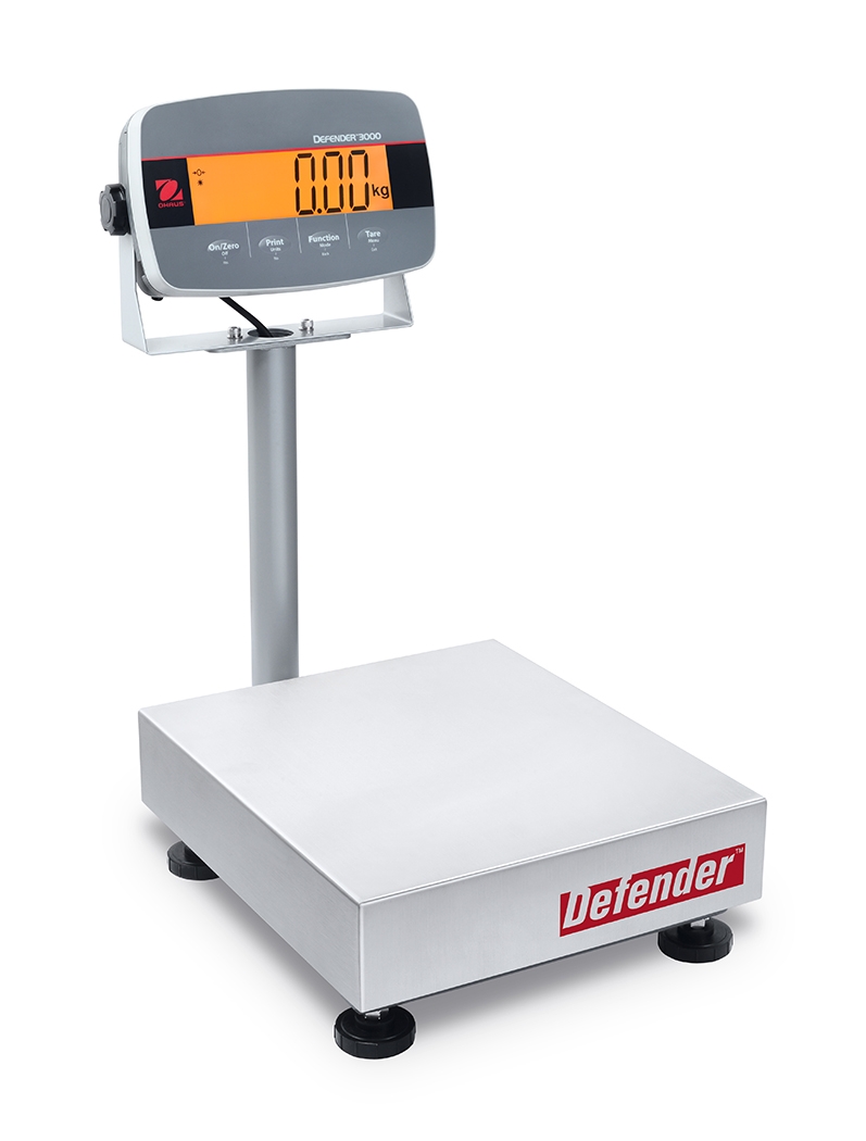 Ohaus D33P75B1R1 Defender 3000 Column Mount Bench Scale, 150 lb x 0.05 lb, NTEP Certified