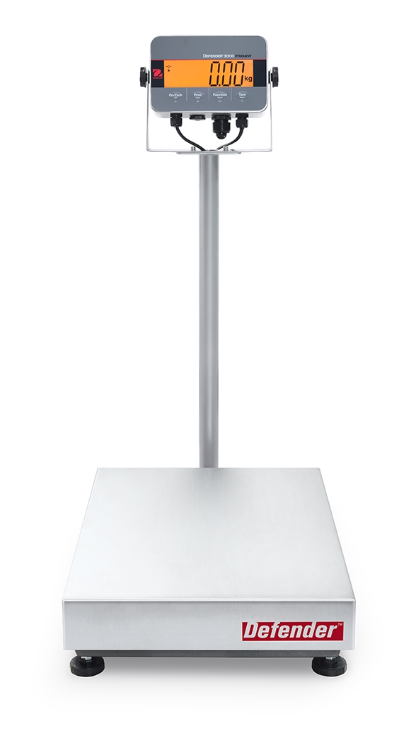 Ohaus D33XW75B1L2 Defender 3000 Column Mount Hybrid Bench Scale, 150 lb x 0.05 lb, NTEP Certified