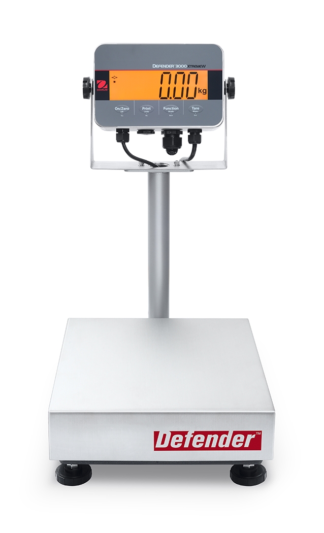 Ohaus D33XW75B1R1 Defender 3000 Column Mount Hybrid Bench Scale, 150 lb x 0.05 lb, NTEP Certified