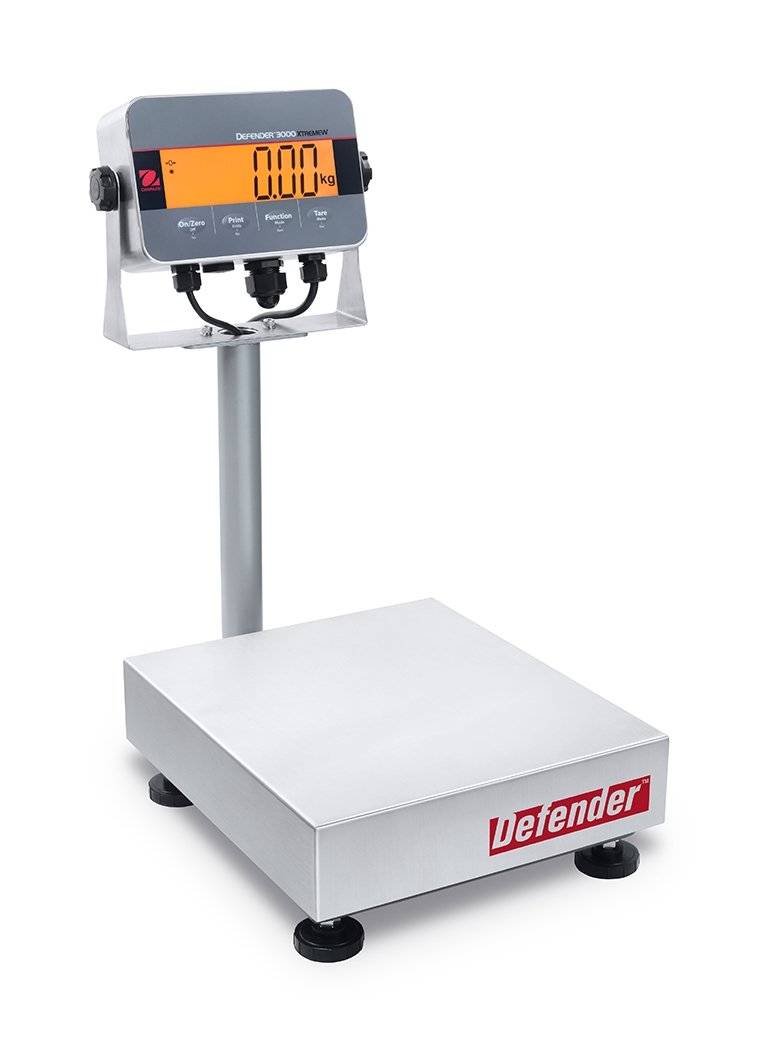 Ohaus D33XW75B1R1 Defender 3000 Column Mount Hybrid Bench Scale, 150 lb x 0.05 lb, NTEP Certified