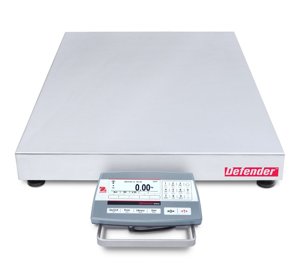 Ohaus D52P50RQV5 Defender 5000 Low Profile Bench Scale with ABS Indicator, 100 lb x 0.02 lb, NTEP Certified