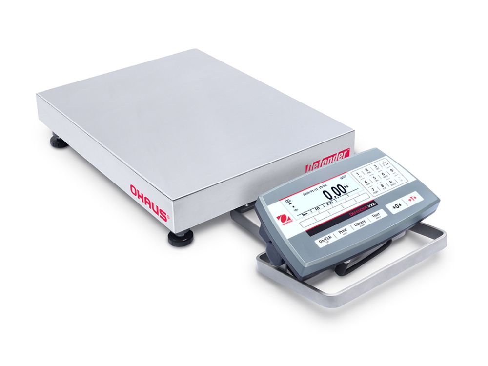 Ohaus D52P50RTR5 Defender 5000 Low Profile Bench Scale with ABS Indicator, 100 lb x 0.02 lb, NTEP Certified