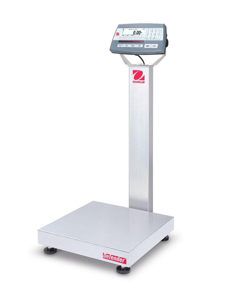 Ohaus D52P50RQL2 Defender 5000 Column Mount Bench Scale with ABS Indicator, 100 lb x 0.02 lb, NTEP Certified