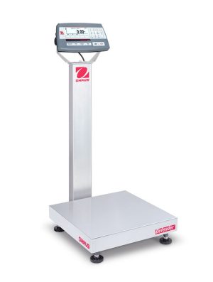Ohaus D52P50RQL2 Defender 5000 Column Mount Bench Scale with ABS Indicator, 100 lb x 0.02 lb, NTEP Certified