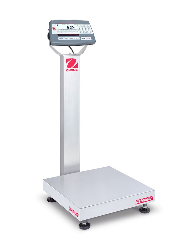 Ohaus D52P50RQL2 Defender 5000 Column Mount Bench Scale with ABS Indicator, 100 lb x 0.02 lb, NTEP Certified
