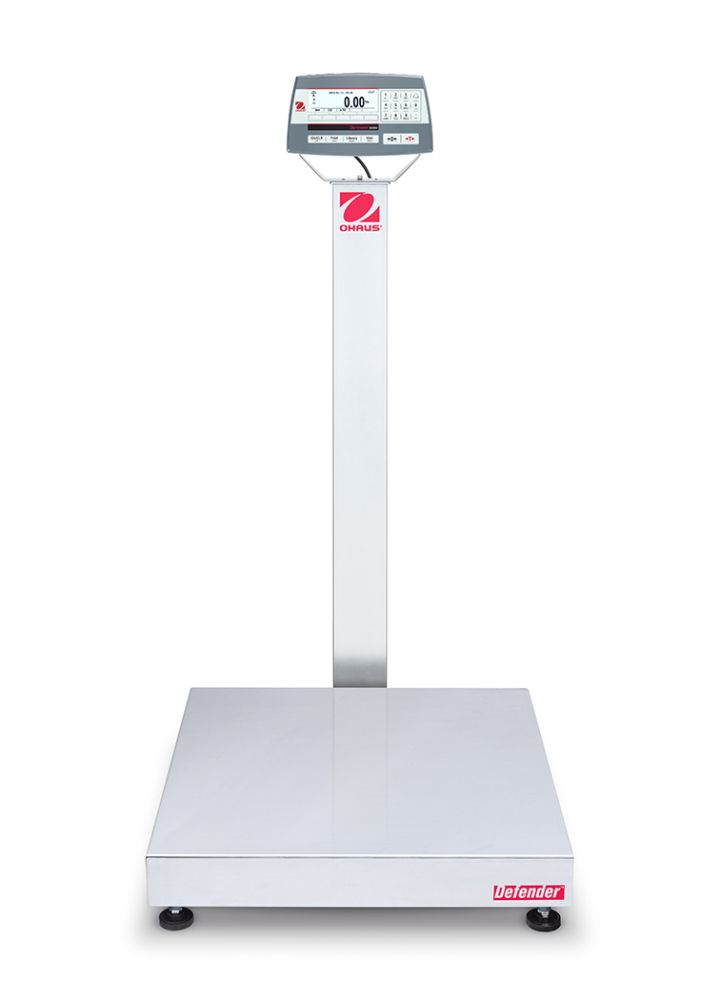 Ohaus D52P50RQV3 Defender 5000 Column Mount Bench Scale with ABS Indicator, 100 lb x 0.02 lb, NTEP Certified