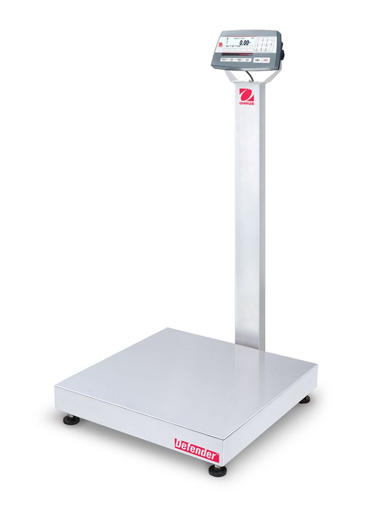 Ohaus D52P50RQV3 Defender 5000 Column Mount Bench Scale with ABS Indicator, 100 lb x 0.02 lb, NTEP Certified