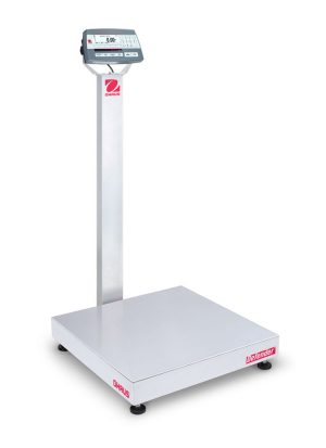 Ohaus D52P125RQV3 Defender 5000 Column Mount Bench Scale with ABS Indicator, 250 lb x 0.05 lb, NTEP Certified