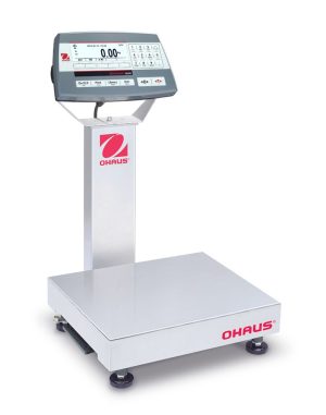 Ohaus D52P50RTR1 Defender 5000 Column Mount Bench Scale with ABS Indicator, 100 lb x 0.02 lb, NTEP Certified