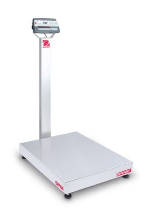 Ohaus D52P125RTV3 Defender 5000 Column Mount Bench Scale with ABS Indicator, 250 lb x 0.05 lb, NTEP Certified