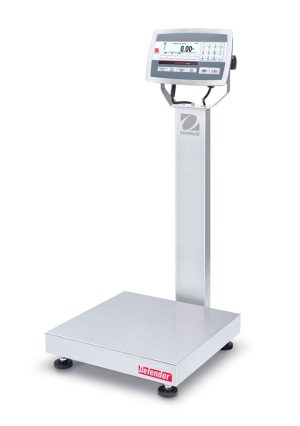 Ohaus D52XW125WQL7 Defender 5000 Column Mount Washdown Bench Scale, 250 lb x 0.05 lb, NTEP Certified