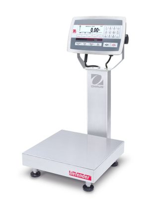 Ohaus D52XW50WQR6 Defender 5000 Column Mount Washdown Bench Scale, 100 lb x 0.02 lb, NTEP Certified
