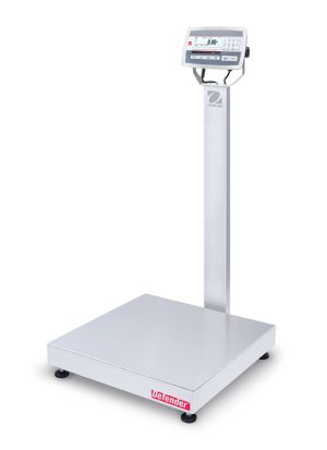 Ohaus D52XW500WQV8 Defender 5000 Column Mount Washdown Bench Scale, 1,000 lb x 0.2 lb, NTEP Certified