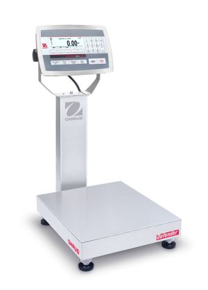 Ohaus D52XW12RTR1 Defender 5000 Column Mount Bench Scale with Stainless Steel Indicator, 25 lb x 0.005 lb, NTEP Certified