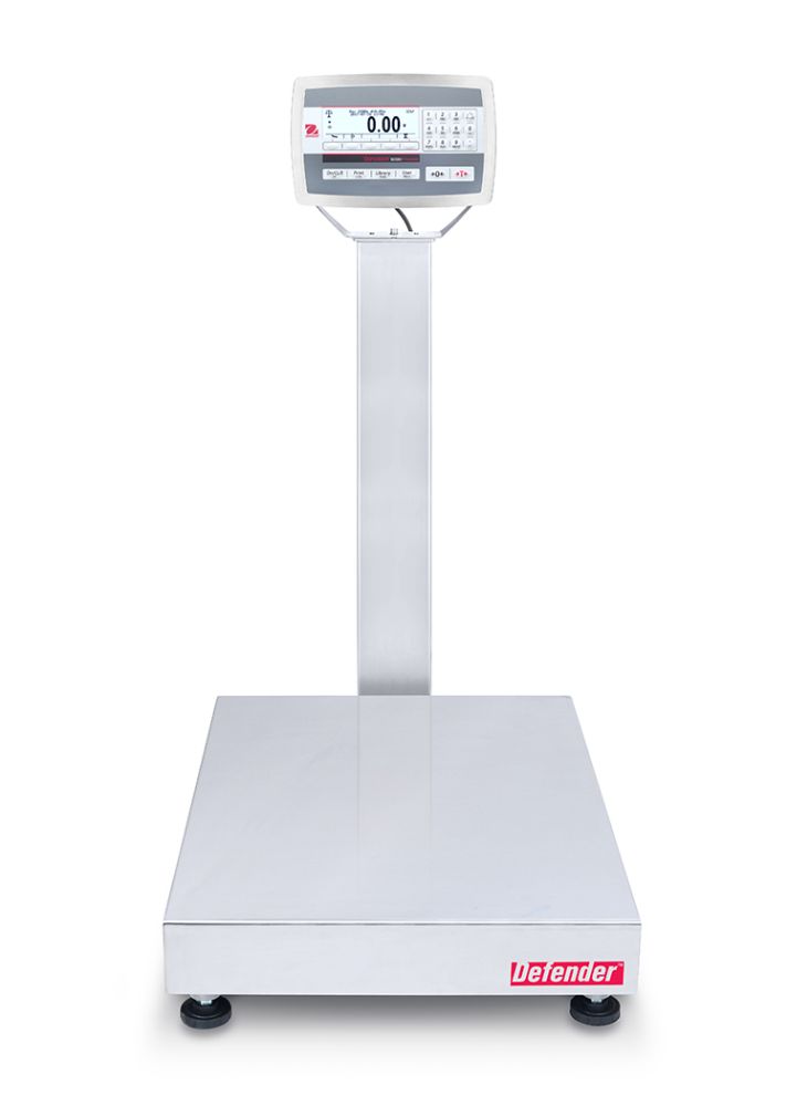 Ohaus D52XW50RTX2 Defender 5000 Column Mount Bench Scale with Stainless Steel Indicator, 100 lb x 0.02 lb, NTEP Certified