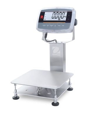 Ohaus D61PW25K1R6 Defender 6000 Column Mount Washdown Bench Scale, 50 lb x 0.01 lb, NTEP Certified
