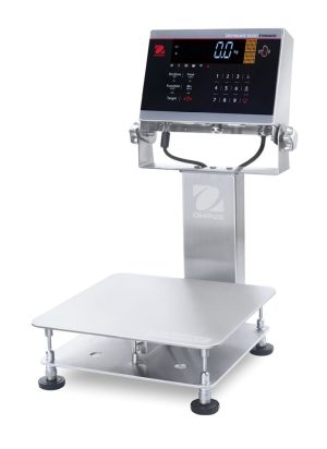 Ohaus D61XWE25K1R6 Defender 6000 Column Mount Extreme Washdown Bench Scale, 50 lb x 0.01 lb, NTEP Certified