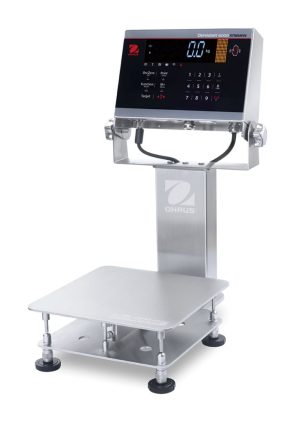 Ohaus D61XWE5K1S6 Defender 6000 Column Mount Extreme Washdown Bench Scale, 10 lb x 0.002 lb, NTEP Certified