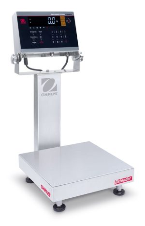 Ohaus D61XWE25WQR6 Defender 6000 Hybrid Column Mount Washdown Bench Scale, 50 lb x 0.01 lb, NTEP Certified