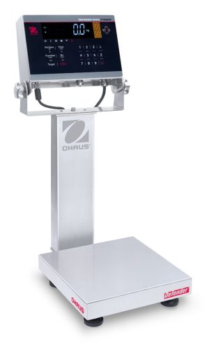 Ohaus D61XWE12WQS6 Defender 6000 Hybrid Column Mount Washdown Bench Scale, 25 lb x 0.005 lb, NTEP Certified