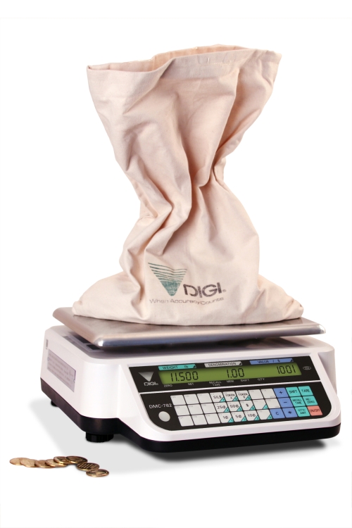 Rice Lake Weighing DIGI DMC-782 Portable Coin Counting Scale, 15 lb x 0.002 lb