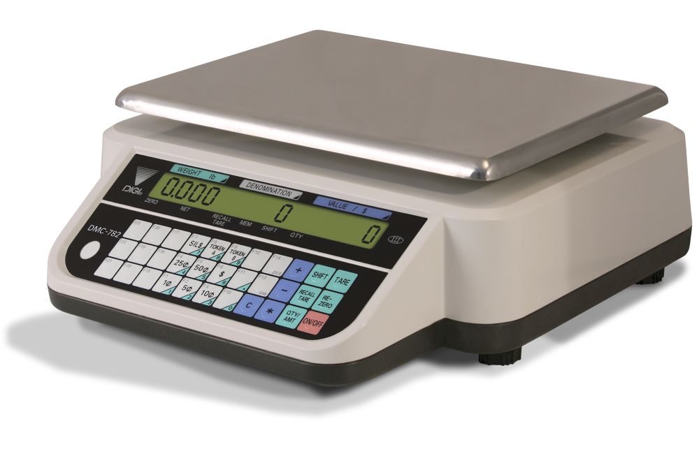 Rice Lake Weighing DIGI DMC-782 Portable Coin Counting Scale, 15 lb x 0.002 lb