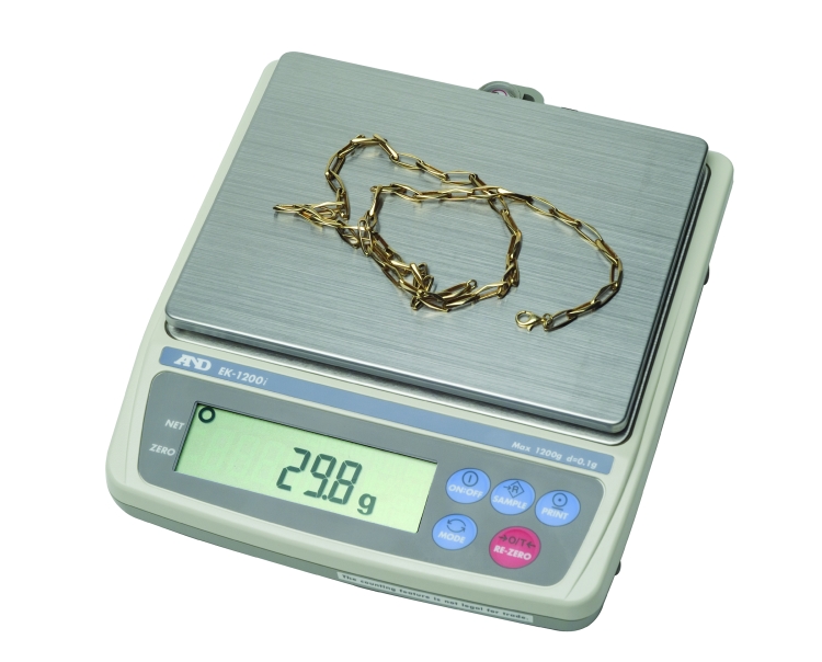 A&D Everest Series EK-2000i Compact Balance, 2000 g x 0.1 g