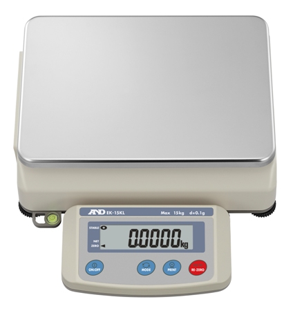 A&D EK-L Series EK-30KL Precision Bench Scale, 30 kg x 1 g