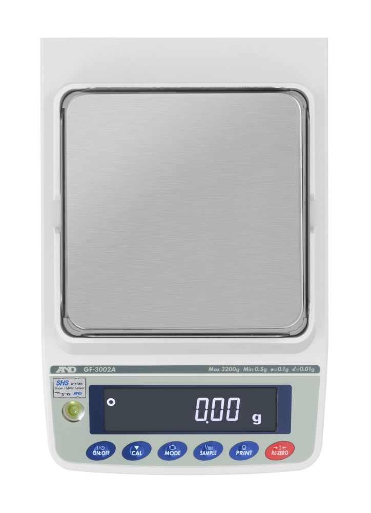 A&D Apollo GF-3002A Precision Balance, 3200 g x 0.01 g with external calibration