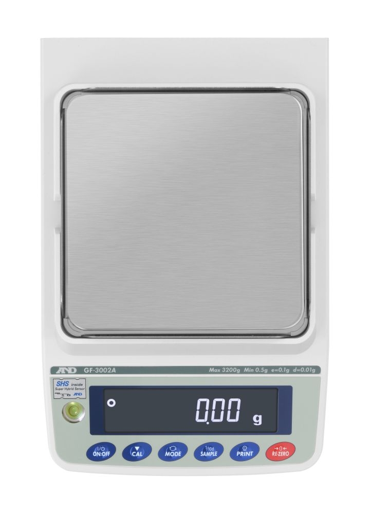 A&D Apollo GF-10001AN Precision Balance, 10,200 g x 1 g, NTEP approved, with external calibration
