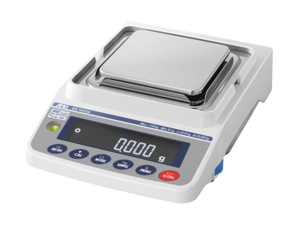 A&D Apollo GX-303AN Precision Balance, 320 g x 0.01 g, NTEP approved, with internal calibration and 3.6" high breeze break