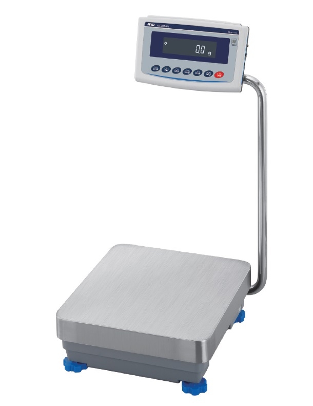 A&D Apollo GX-12001L High-Capacity Precision Balance, 12,000 g x 0.1 g, IP65 with internal calibration and swing-arm display