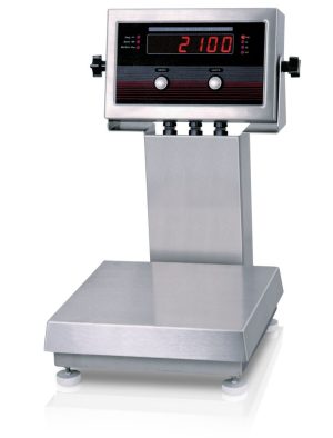 Rice Lake Weighing IQ plus 2100 Series Bench Scale with 12" column, 10" x 10" platform, 25 lb x 0.005 lb, NTEP approved