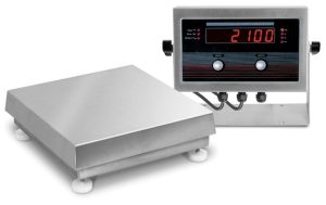 Rice Lake Weighing IQ plus 2100 Series Bench Scale with tilt stand, 12" x 12" platform, 50 lb x 0.01 lb, NTEP approved