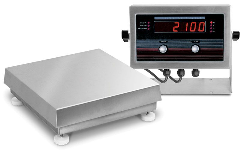Rice Lake Weighing IQ plus 2100SL Series Bench Scale with tilt stand, 12" x 12" platform, 30 lb x 0.01 lb, NTEP approved