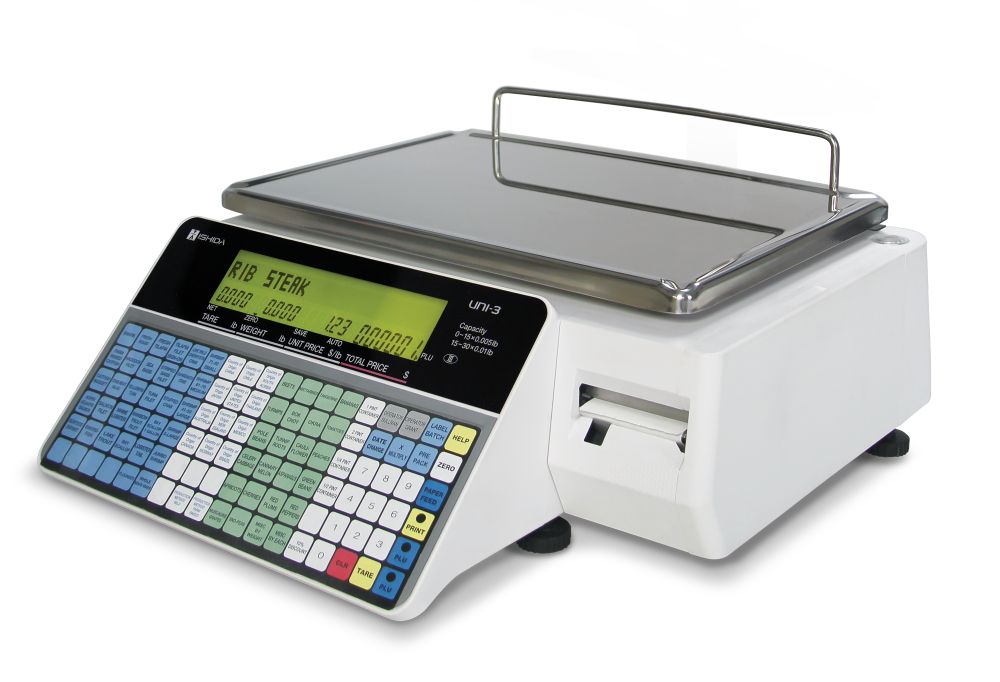 Ishida Uni-3L2 Dual Range Price Computing Scale with Printer, 30 lb x 0.01 lb, NTEP approved