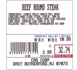 58 x 60 mm, UPC/ingredients labels, 500 per roll, 12 rolls per case (CAS-PN LST-8020)