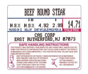 58 x 50 mm, non-UPC/safe handling labels, 600 per roll, 12 rolls per case (CAS-PN LST-8030)