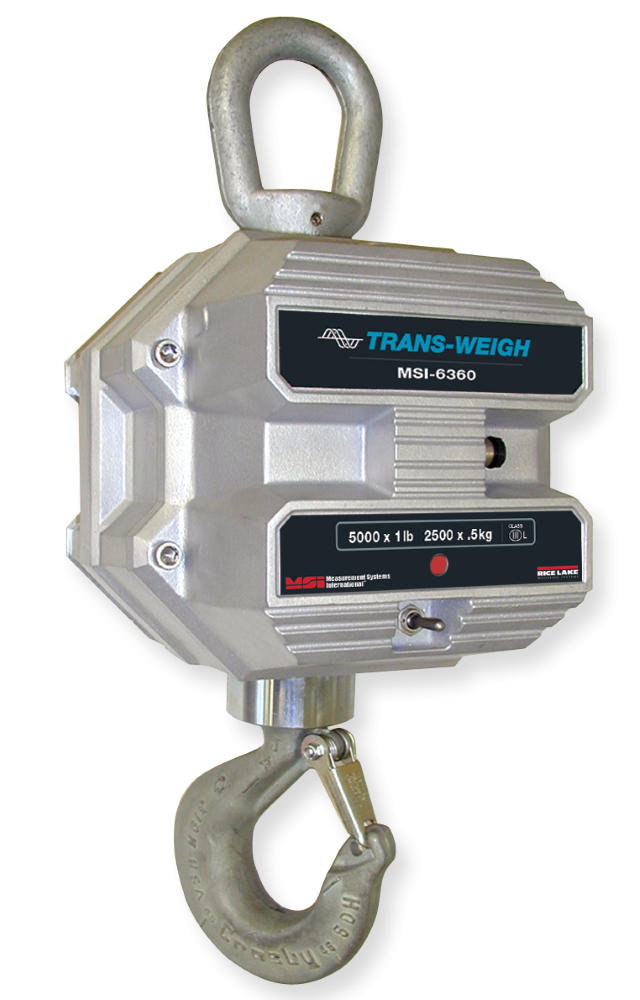 MSI-6360 Trans-Weigh Crane Scale, 2000 lb x 1 lb, RF modem, NTEP approved (PN 215830)