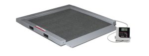 Rice Lake Weighing RL-350-5BLE Single Ramp Portable Bariatric Wheelchair Scale, 1000 lb x 0.2 lb, with USB and Bluetooth BLE 4.0