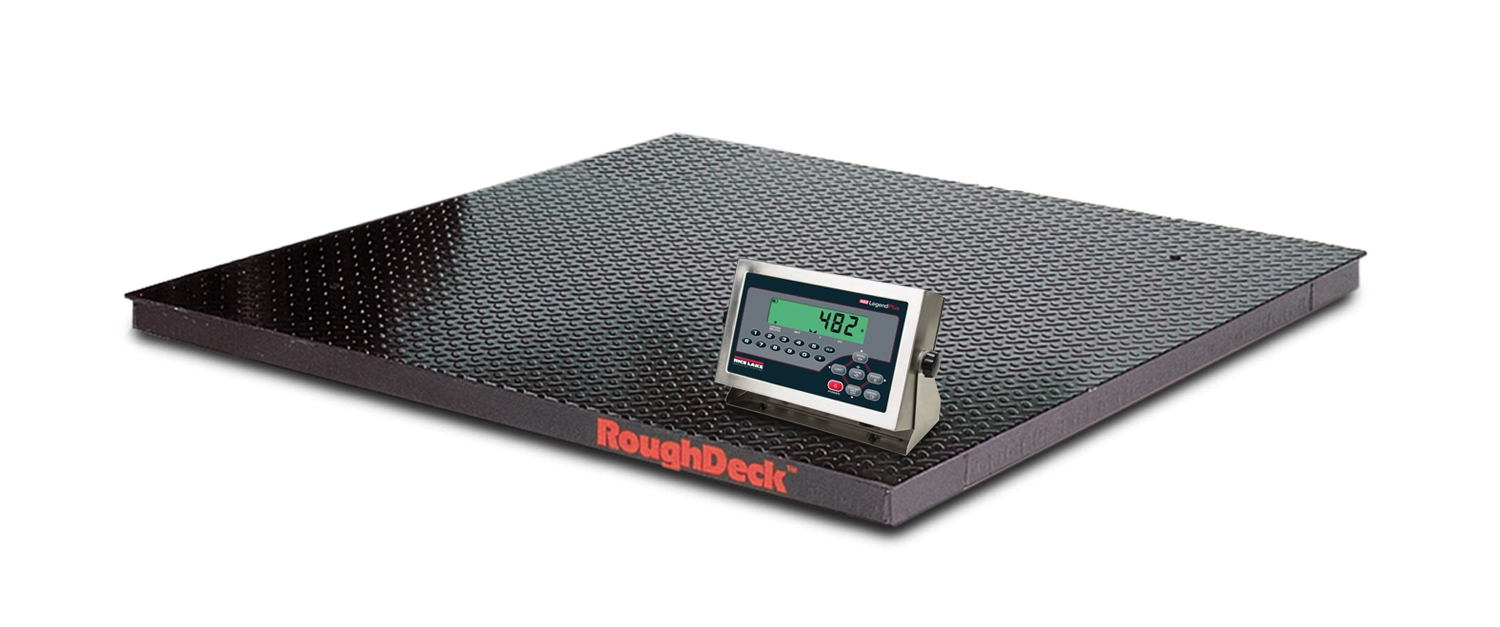 Rice Lake Weighing RoughDeck Rough-n-Ready Floor Scale System with 482 Plus Legend, 10,000 lb, 115 VAC, NTEP approved