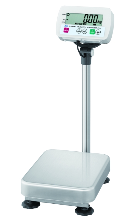 A&D SC Series SC-30KAM Washdown Scale, 66 lb x 0.01 lb, NTEP approved