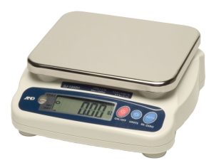 A&D SJ Series SJ-2000HS General Purpose Low Profile Digital Scale, 2000 g x 1 g, NSF listed, NTEP Approved