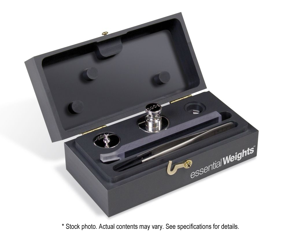 Rice Lake Weighing Essential Weights Set (200 g, 20 g, 2 g) Precision Laboratory ASTM Class 1 with Accredited Certificate