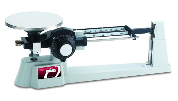 Ohaus 1610-00 Triple Beam Dial-O-Gram 1600 Mechanical Balance, 610 g x 0.1 g, removable pan