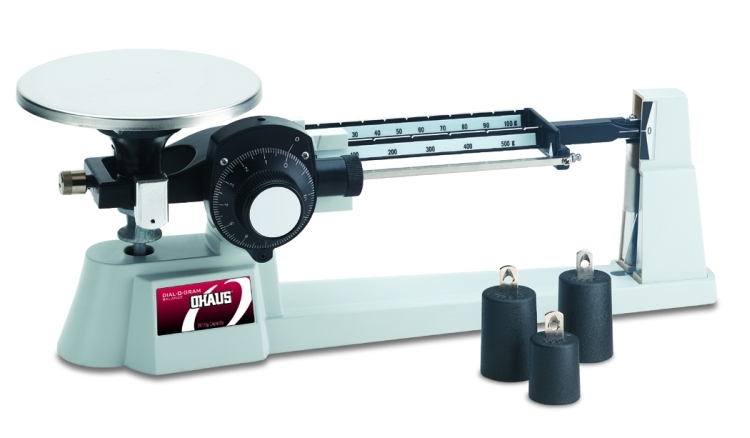 Ohaus 1650-W0 Triple Beam Dial-O-Gram 1600 Mechanical Balance, 2610 g x 0.1 g, fixed pan, attachment weights